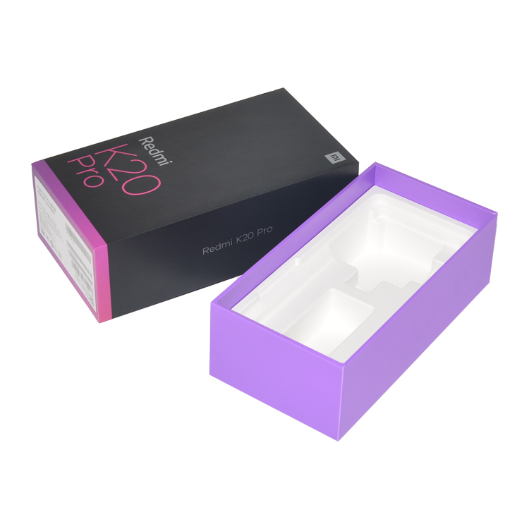 Shenzhen Factory Rigid Paper Top and Bottom Gift Box for Smartphone Packaging with Plastic Holder 