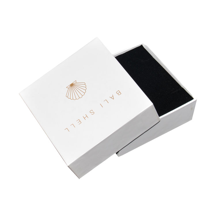Factory Custom Luxury Lid and Base Bracelet Paper Gift Box with Velvet Foam Holder and Gold Hot Foil Stamping