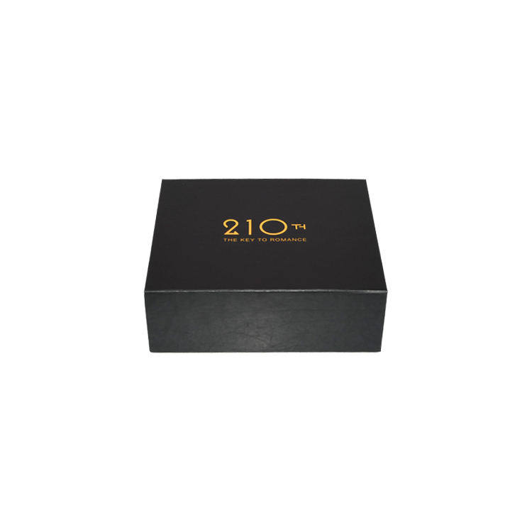 Low Priced Folding Magnetic Gift Box with Satin Lined Holder and Gold Hot Foil Stamping Logo
