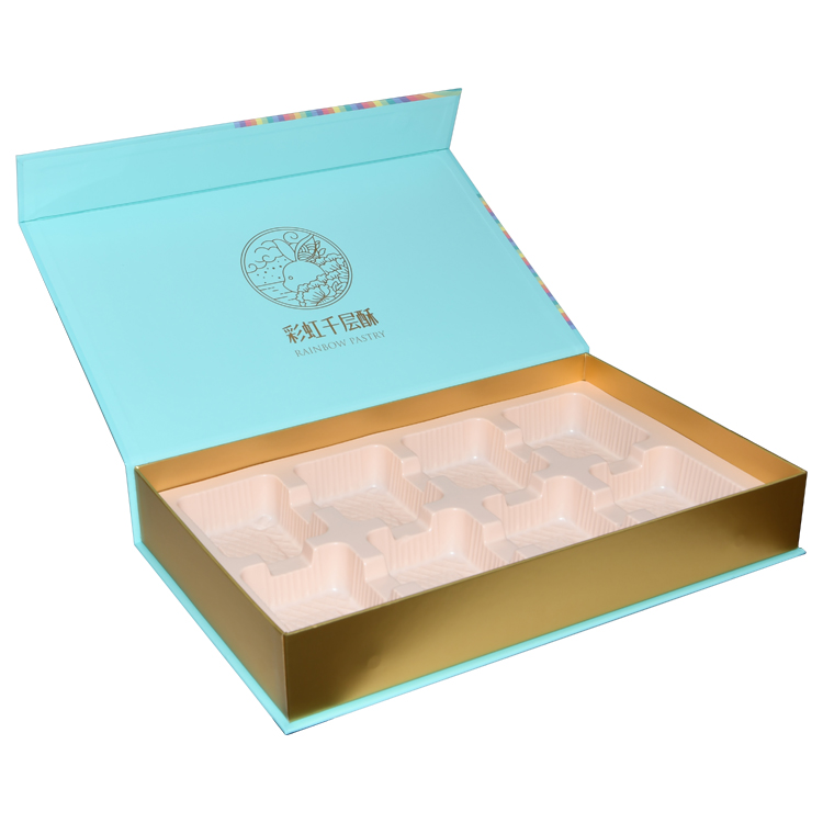 Wholesale Large Magnetic Closure Pastry Box with 8 Dividers Book Shaped Cupcake Packaging Cookie Boxes