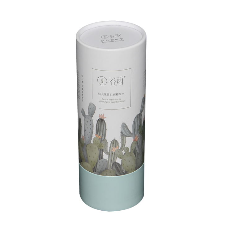 Custom Design Cosmetics Creative Round Art Paper Carton Tube for Packaging