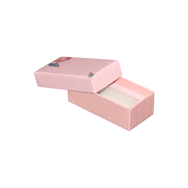 Customized Printing Pink Color Top and Base Bottom Rigid Paper Packaging Lid Custom Paperboard Gift Boxes for Cosmetics Packaging