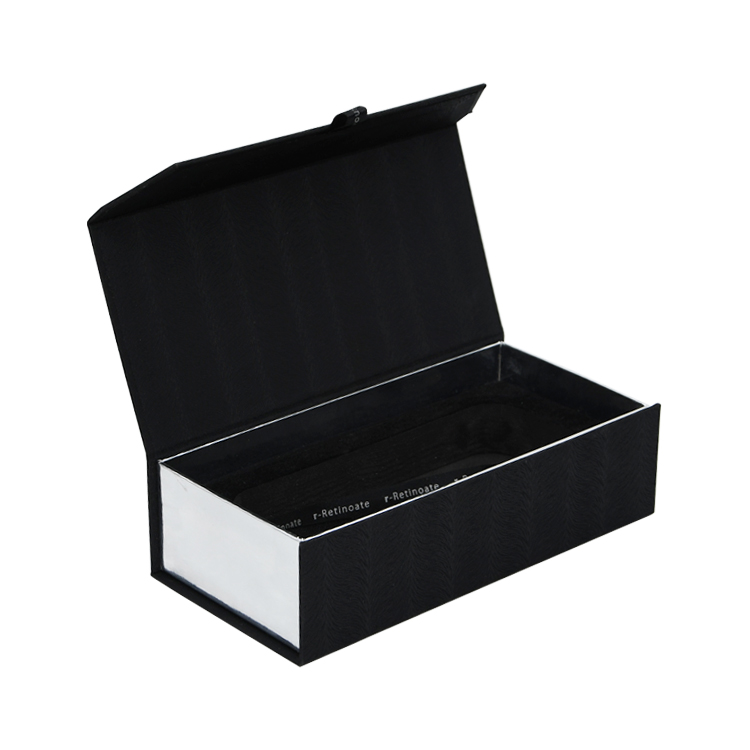 Textured Paper Magnetic Closure Gift Box in Black Color