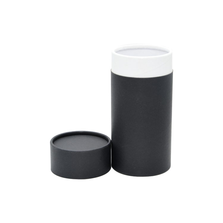 Cylindrical Black Paper Tubes Round Box for 250 Gram Coffee Bean with Breath Valve