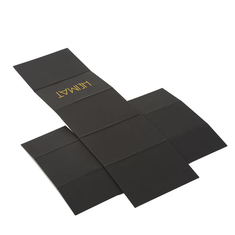 Custom Design Foldable Black Paper Cardboard Storage Collapsible Magnetic Closure Rigid Box Packaging