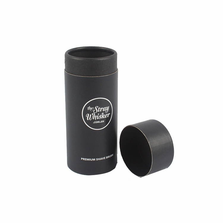 Custom Printing Black Cardboard Paper Cylinder Round Tube Box