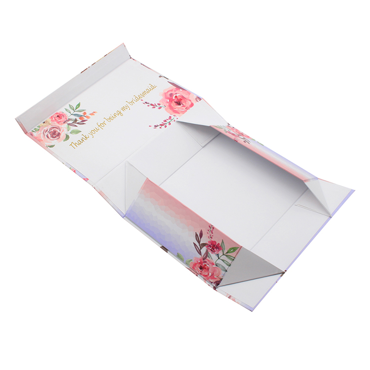 Hot Stamping Folding Magnetic Skincare Packaging Paper Rigid Cardboard Collapsible Magnetic Gift Box