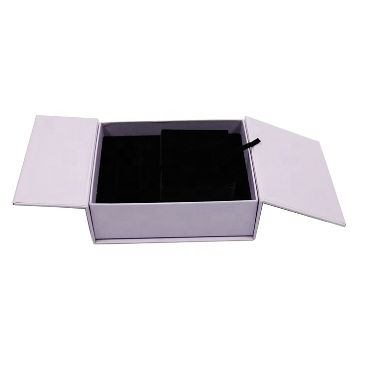 Double Side Open Tuck Top Cardboard Paper Gift Boxes for Jewelry Storage Packaging with Insert