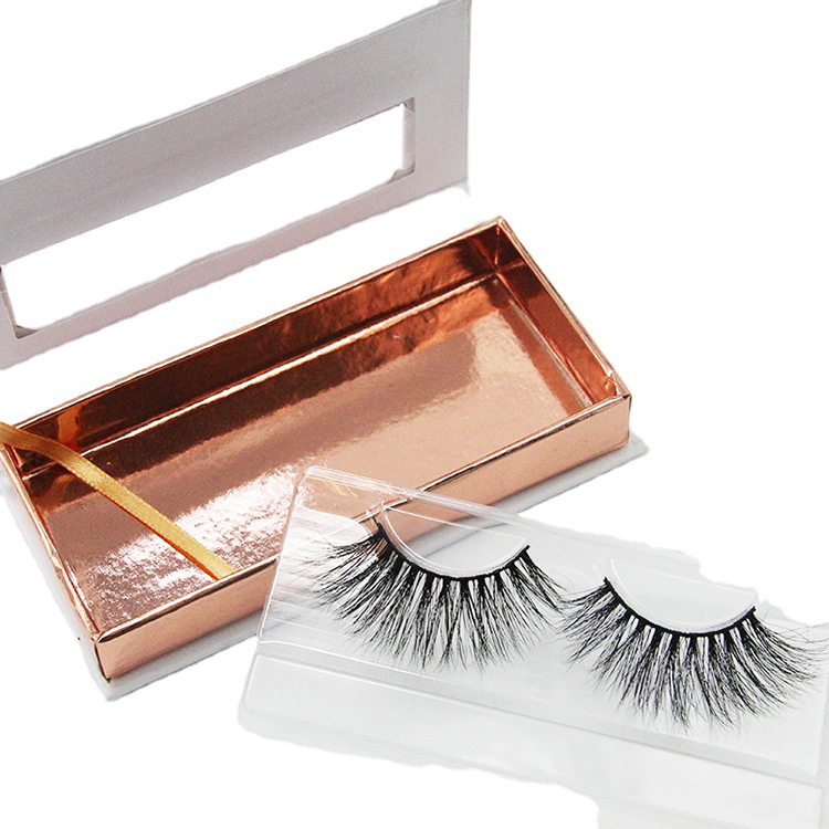 Rose Gold Eyelash Magnetic Gift Box Customized Private Label Eye Lash Boxes Vendor Clear Widow Eyelashes Box Packaging