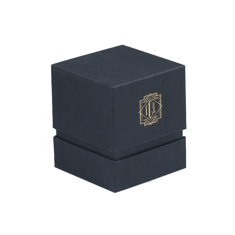 Custom Rigid Paper Boite Bougie Packaging Luxury Matte Black Candle Gift Box For Candles