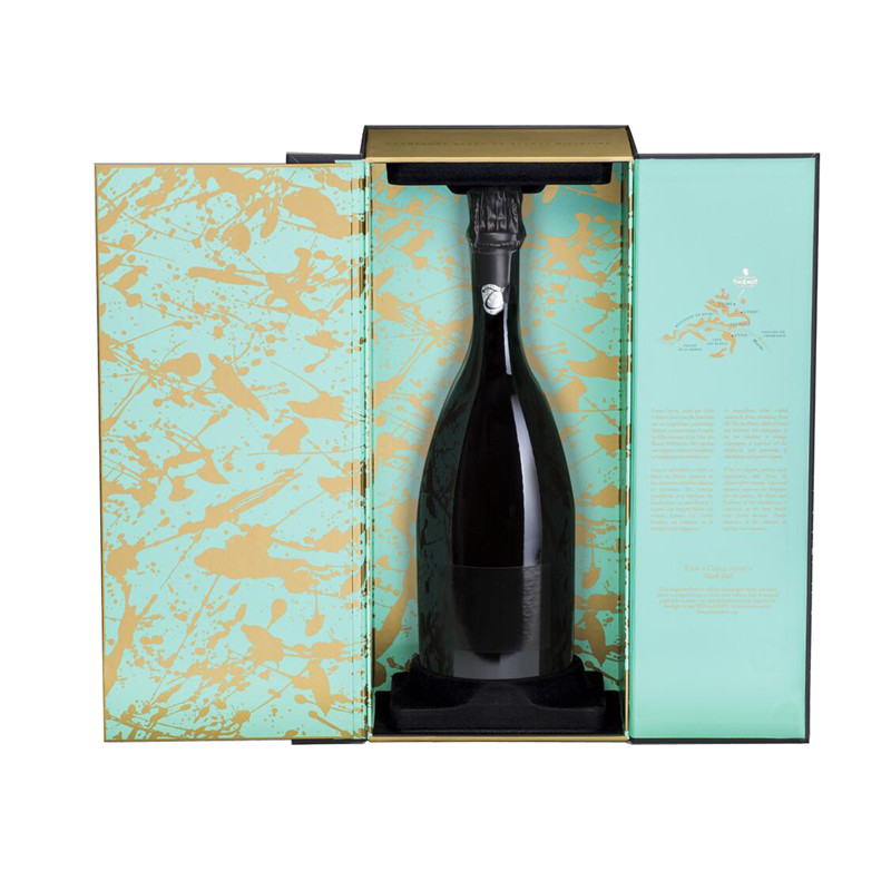 Custom Luxury Gift Champagne Wine Alcohol Gift Boxes Packaging Liquor Bottle Glass Red Wine Packaging Box