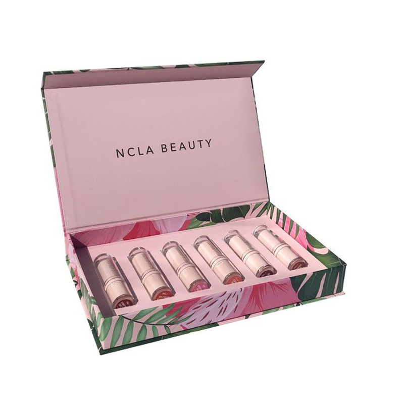 Custom Logo Design Cosmetic Set Lipstick Lip Tubes Lipgloss Paper Gift Box Lip Gloss Rigid Box Packaging