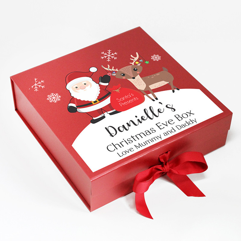 2022 Red Reasonable Price Folding Christmas Gift Box Custom High-End Creative Flip Packaging Christmas Box