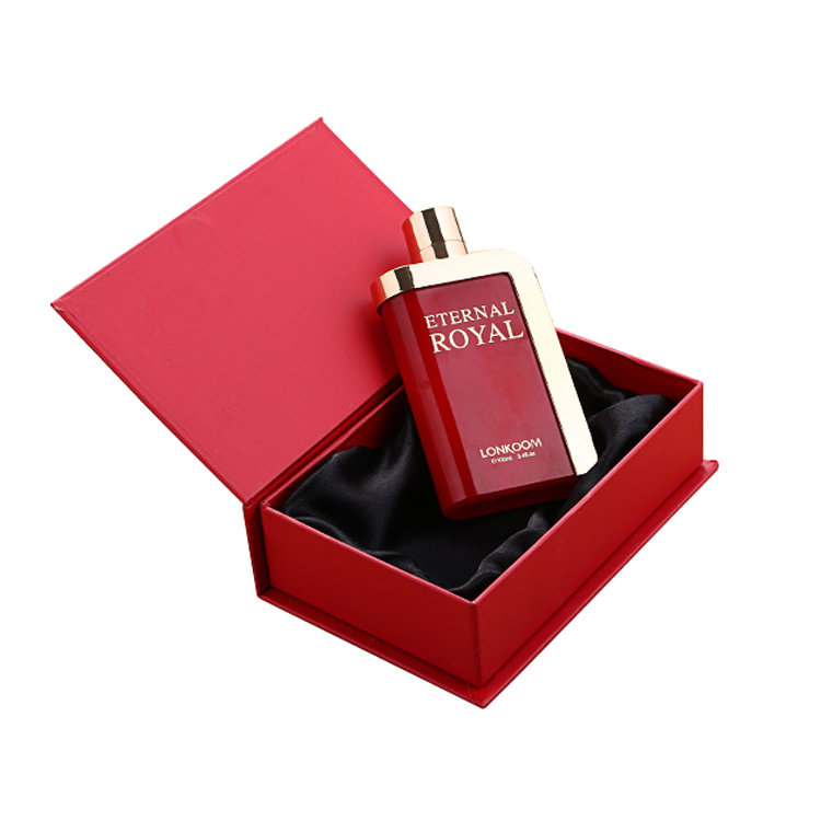 Custom Handmade Sponge Tray Rigid Paper Magnetic Closure Creative Flip Lid Luxury Bottle Perfume Packaging Box